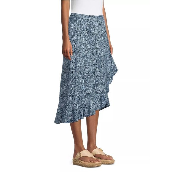 MICHAEL Michael Kors Ruffled Cotton Wrap Skirt - NWT - Size XS - Picture 3 of 4